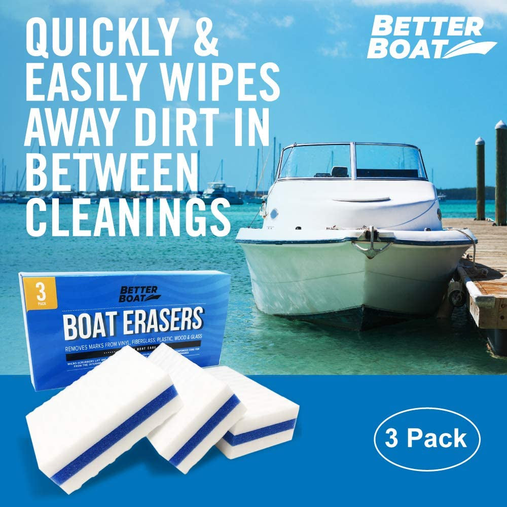 Premium Boat Scuff Erasers | Boating Accessories Gifts for Cleaning Boat Accessories or Gift for Pontoon Fishing Jon Boats Decks Vinyl Boat Cleaner Hull Cleaner Gadgets for Men and Women